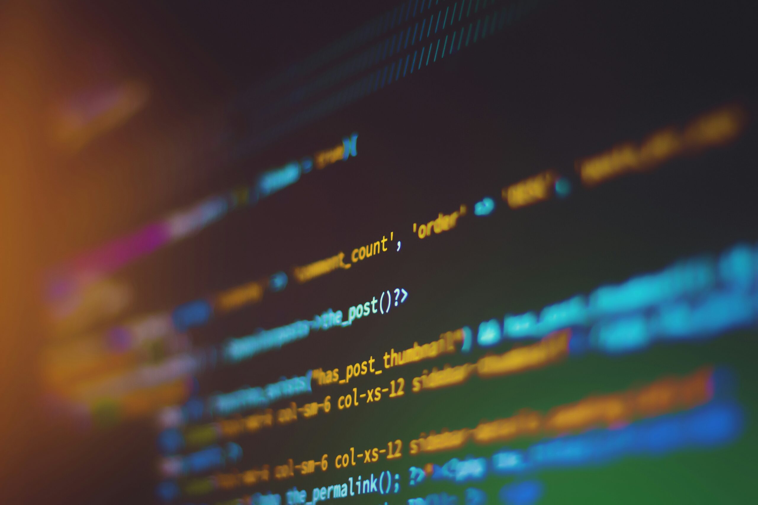 Shallow focus photography of computer code to illustrate AI Agents in operation.